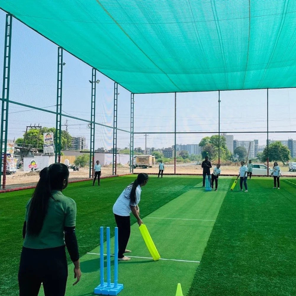 Cricket match action shot